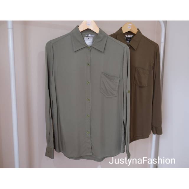 Kemeja wanita original H&M army