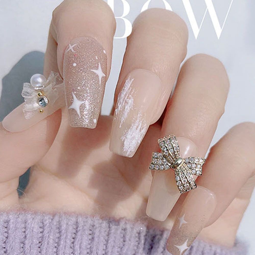 Mxbeauty Hiasan Kuku Diy Bentuk Kupu-Kupu Dengan Berlian Imitasi Untuk Nail Art