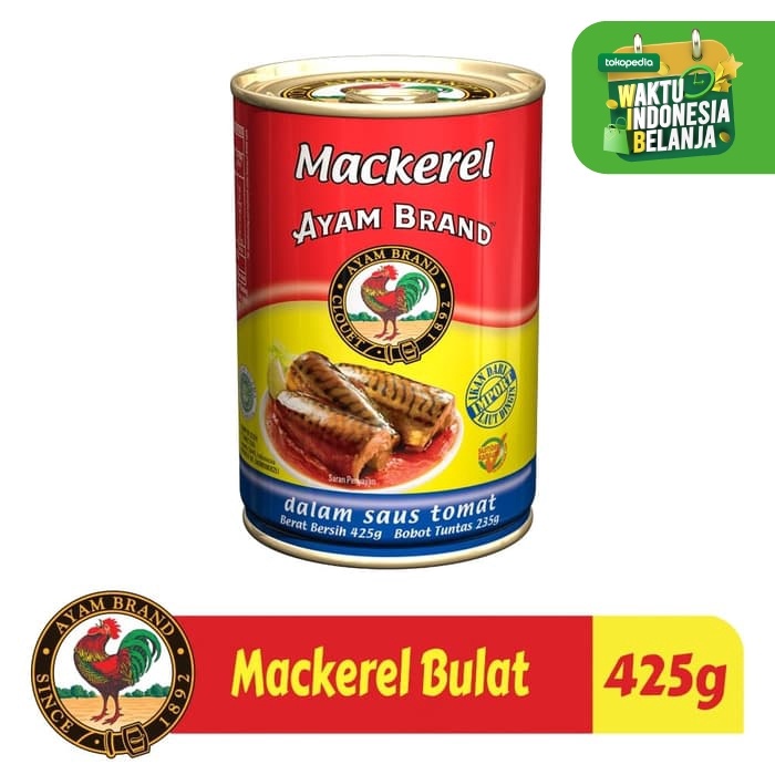 

Gg0Hh Mackerel Kaleng Saus Tomat Ayam Brand 425Gr Ds0kk