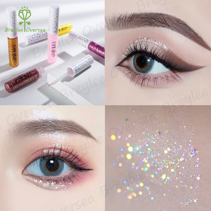 【Baru】HANDAIYAN New 12 color diamond glitter liquid eyeliner, durable, waterproof, shimmery glitter makeup, beauty tools