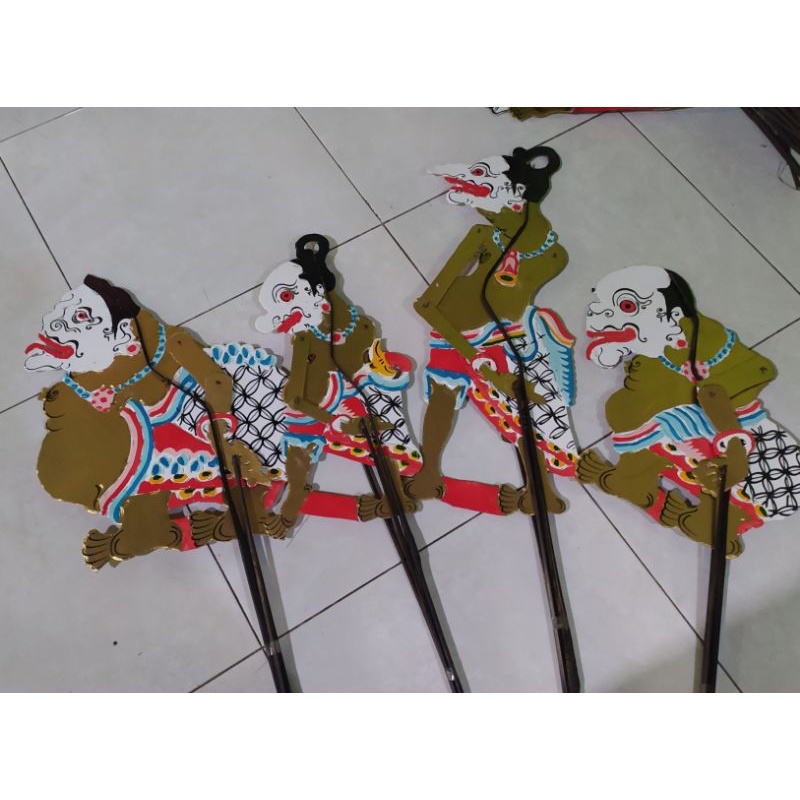 Hisperingin_ Punakawan/Punokawan Emas Sepaket ,,Wayang Kulit Kertas Mainan Edukasi Ukuran Standar