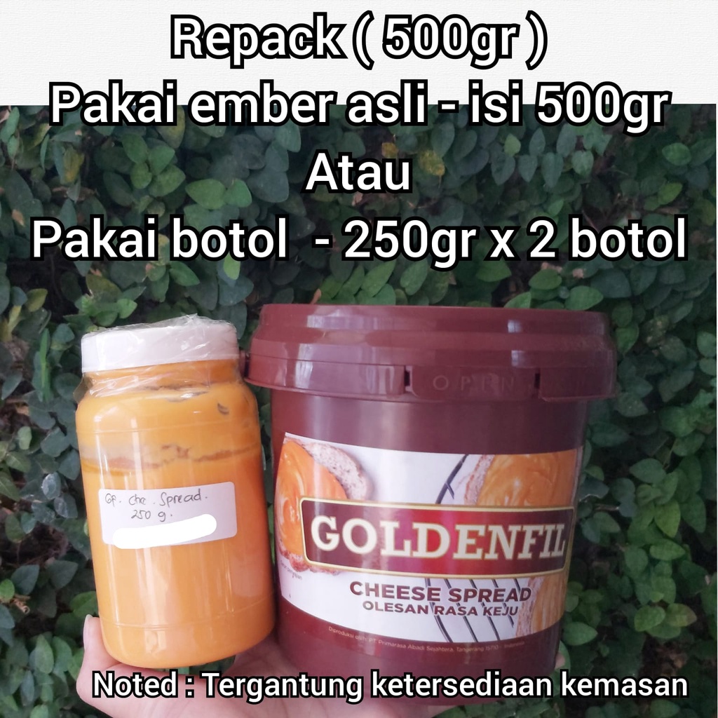 

repack goldenfil cheese spread 500gram goldenfil keju 500gr goldenfil cheese spread 1/2kg repack