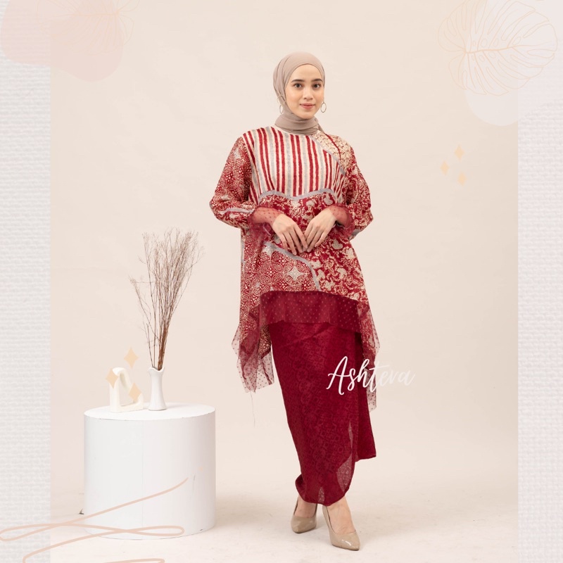 PO KIRIM SANTAI TIDAK BISA SEBELUM LEBARAN ALEDA TILE BLOUSE KEBAYA