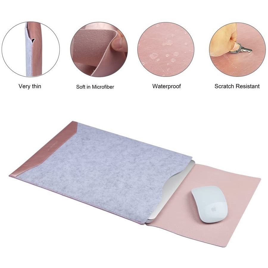 Tas Laptop/Softcase Macbook Air 13inch Microfiber Leather Pink