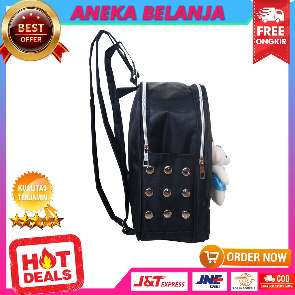 Ready Stock Tas Ransel Khusus Cewek Unik Aksesori Boneka Kece Kekinian Fashionable Terbaru Ekonomis Tas Perempuan Hangout Termurah Terlaris Berkualitas