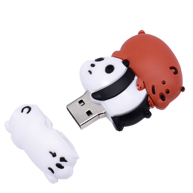 Cartoon USB 2.0 flash drive three bears 1TB Pendrive Animal U disk [Ship in 24 Hours]