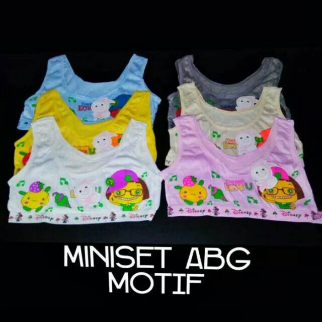 1 Pcs Miniset Anak Karakter Murah / Mini Set Abg Motif Lucu All Size Murah