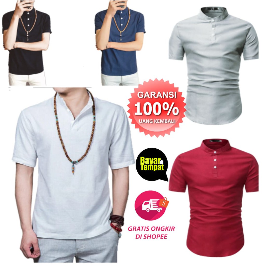 Kemeja Pria Lengan Pendek | Kemeja Pria Casual Trendy Korea Style