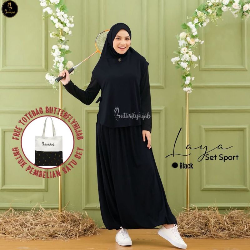 HIJAB SPORTY LAYA • LAYA SET SPORTY • VIENNA SET SPORTY © BUTTERFLY