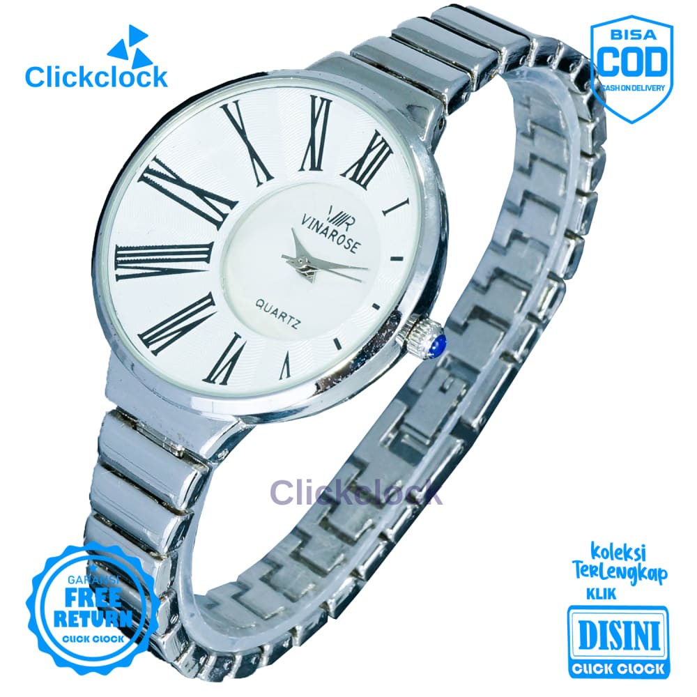 Jam Tangan Analog Wanita Fashion Stainless bestquality VR-02 Watch Murah