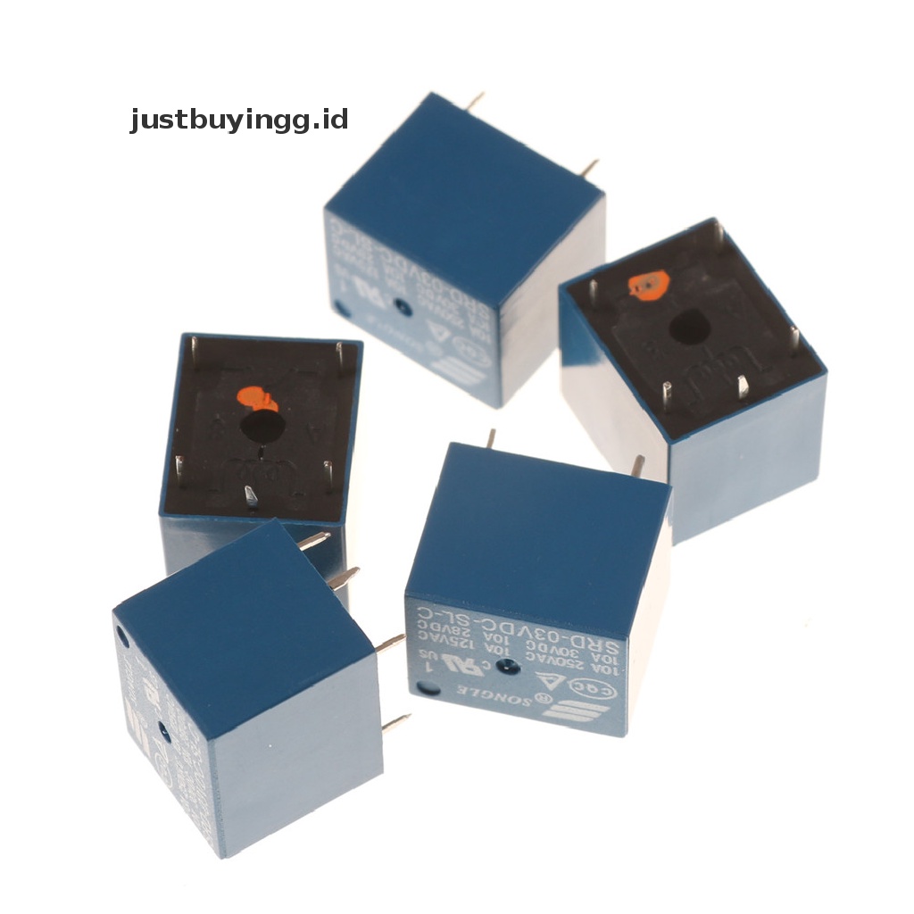 5pcs Power Relay Dc 3v Mini Srd-3Vdc-Sl-C Pcb