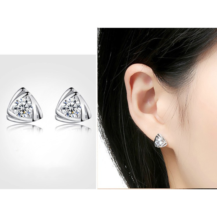 925 Perak Lucu Anting-Anting Anting-Anting Korea A Gadis Crown Swan Sayap Cinta Bunga Fashion Ornamen