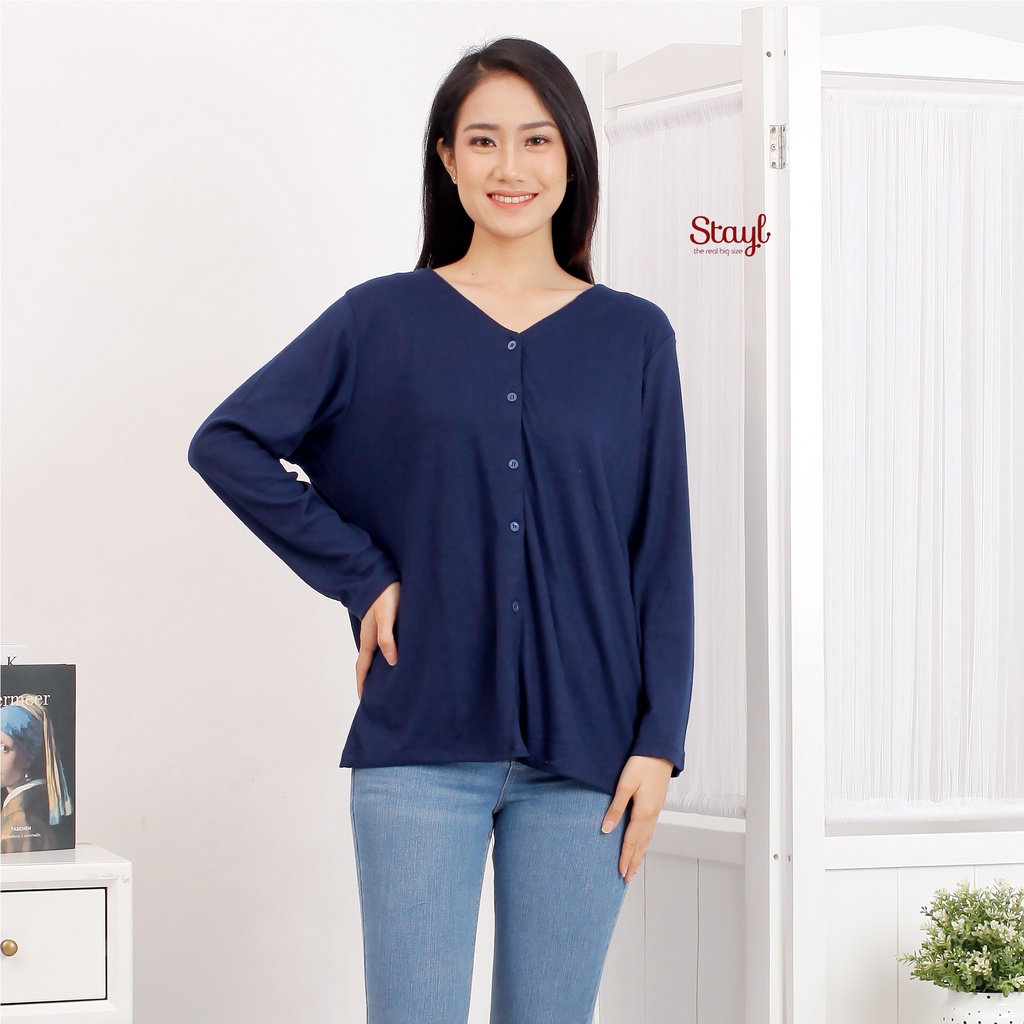 Cardigan knit jumbo wanita LD 120 - 130 Fit to 3XL Grosir cardi wanita jumbo outer knit plus size XX