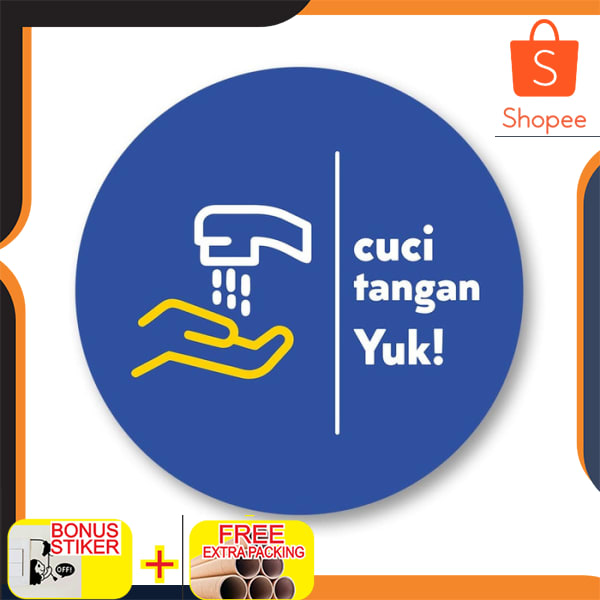 

papan tanda cuci tangan yuk - petunjuk cuci tangan Keren