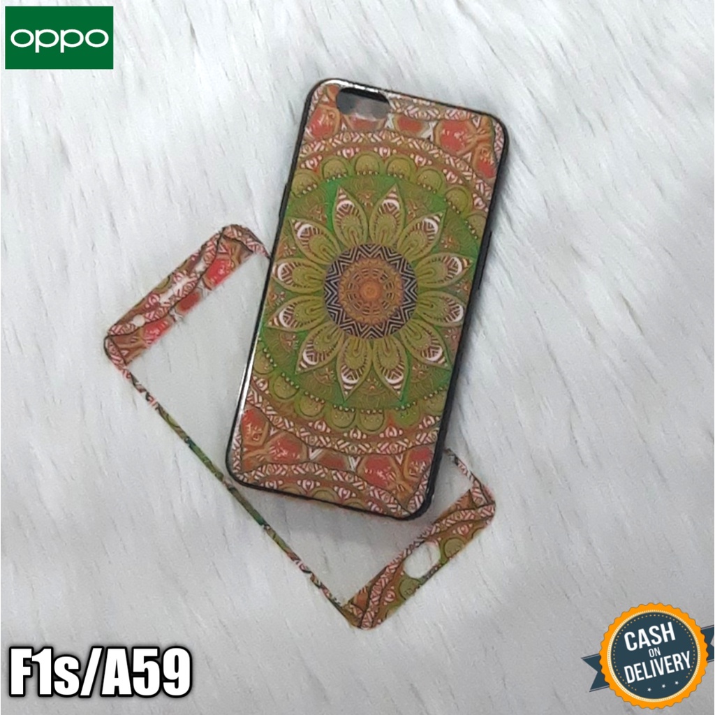 Softcase Tribal + Tempered Glass For Oppo F1s/A59