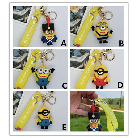 Gantungan Kunci Bentuk Boneka Minions Untuk Aksesoris Tas