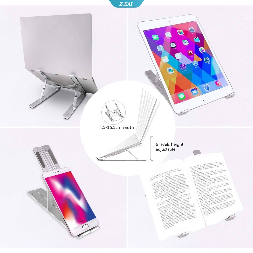 N8 Stand Laptop / Notebook / Tablet / Macbook Bahan Aluminum Bisa Dilipat