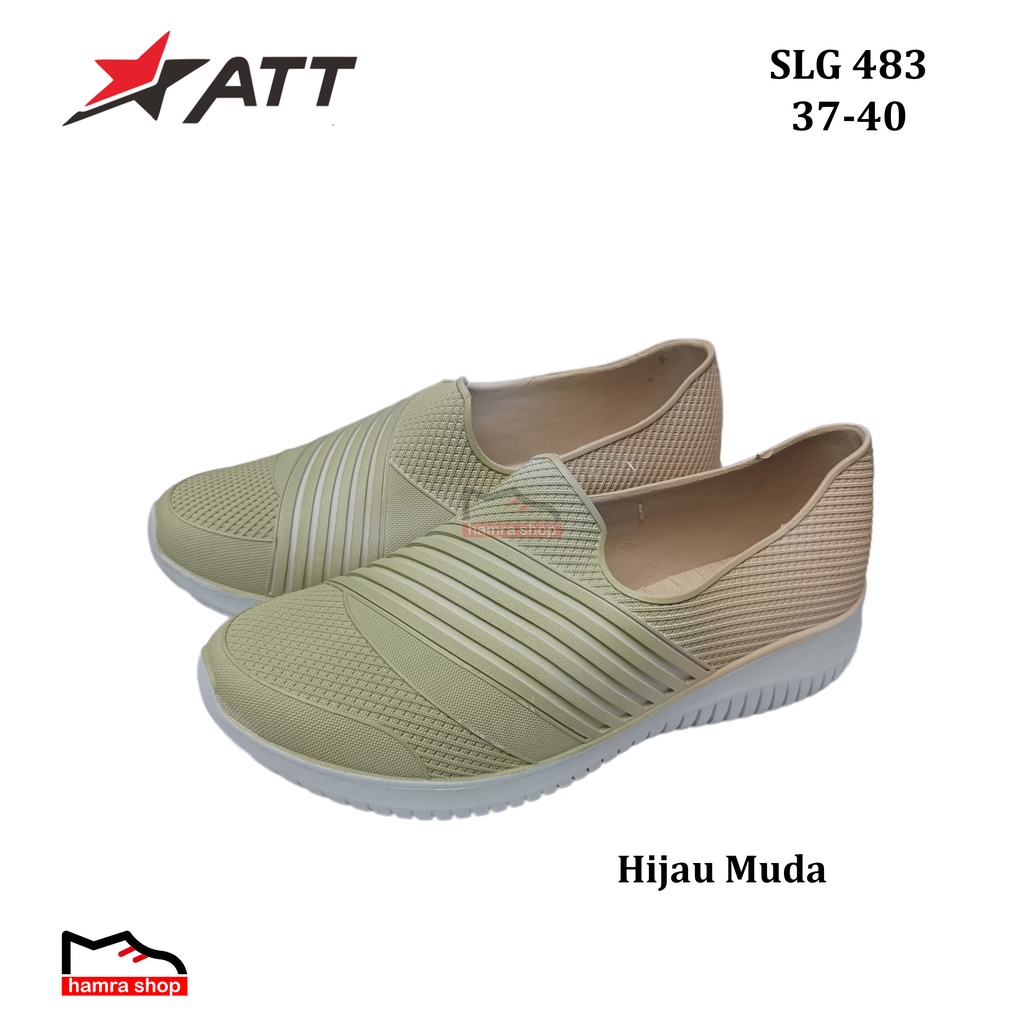 ATT SLG 483 Sepatu Slip On Karet untuk Wanita Dewasa dan Remaja