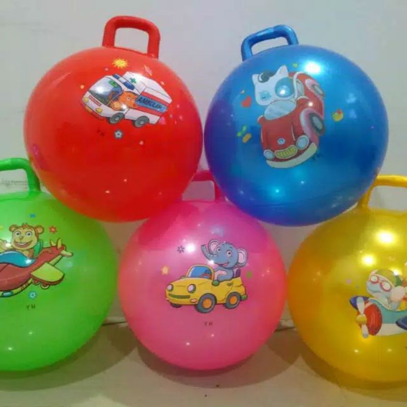 mainan anak bola karet jumping ball