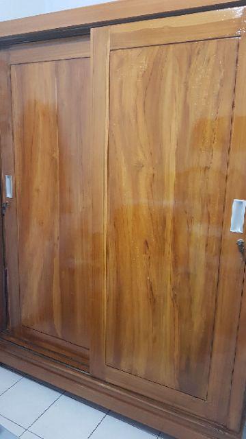 Lemari Jati Pintu 2 Jumbo Sliding Door