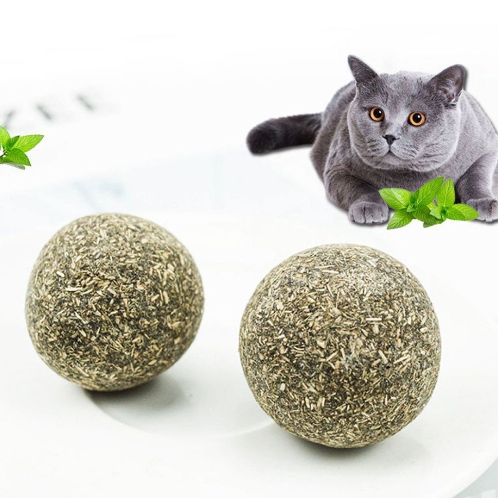 Catnip Ball Treat Kucing Catmint Ball Snack Kucing Cat Toys Mainan Kucing FEFARM