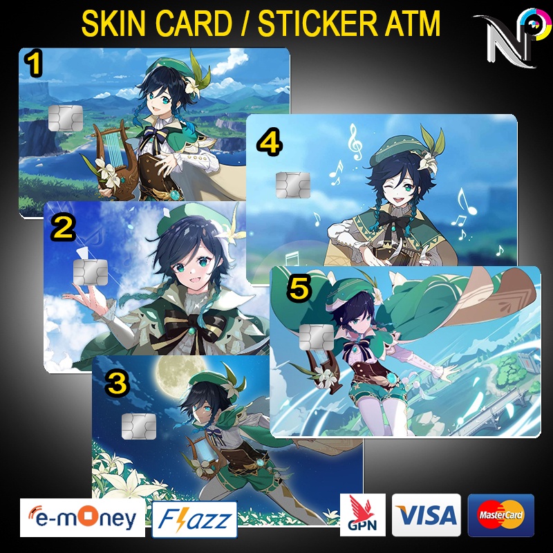 Garskin Sticker Kartu ATM GENSHIN IMPACT VENTI.NP