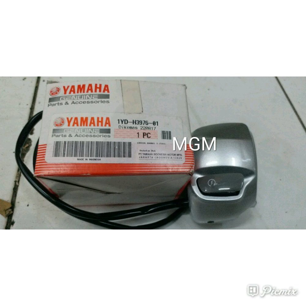 Saklar Starter Rumah Gas kanan - Fino FI silver Asli Yamaha 1YD-H3976-01