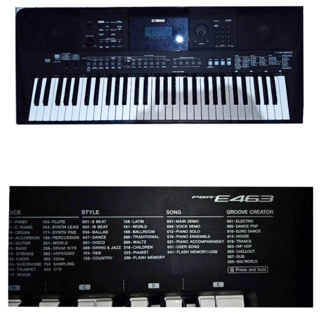 KEYBOARD YAMAHA PSR E463