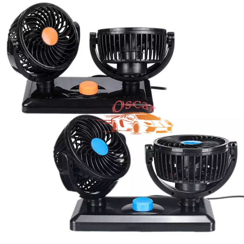 Kipas Angin Mobil Double Fan 12V/24V / Kipas Angin Mobil 12Volt / Kipas Mobil Single Fan 12V/kipas usb