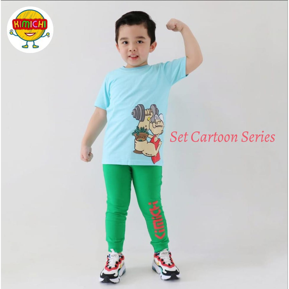 Setelan Anak Set Karakter Kartun Kimichi