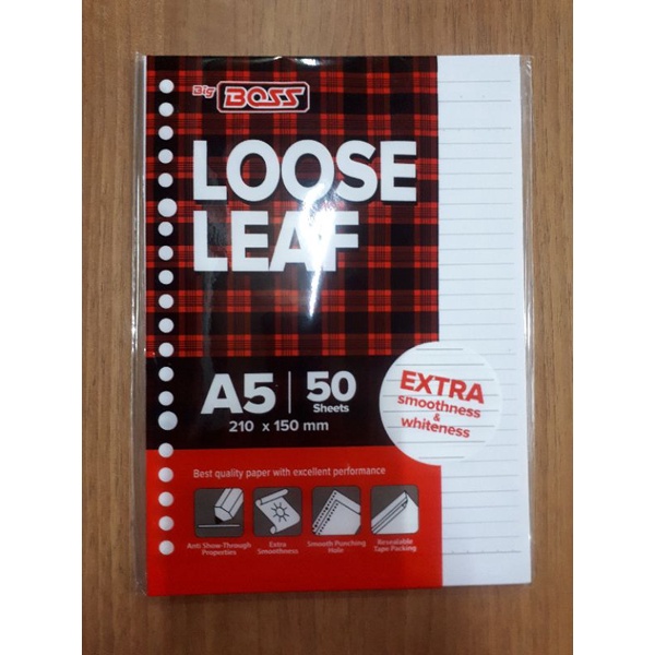 

LOOSE LEAF/ISI ULANG BINDER POLOS A5 ISI 50