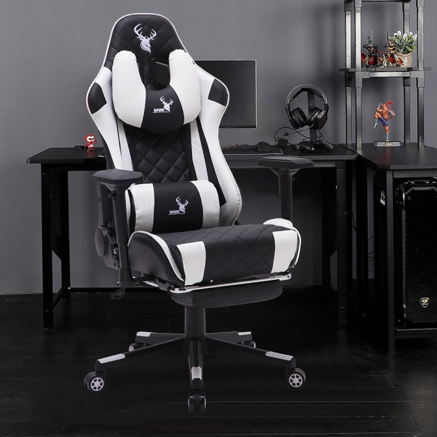 SAGE SG5 Chair Kursi bangku GAMING game With Footrest 180° SG-5