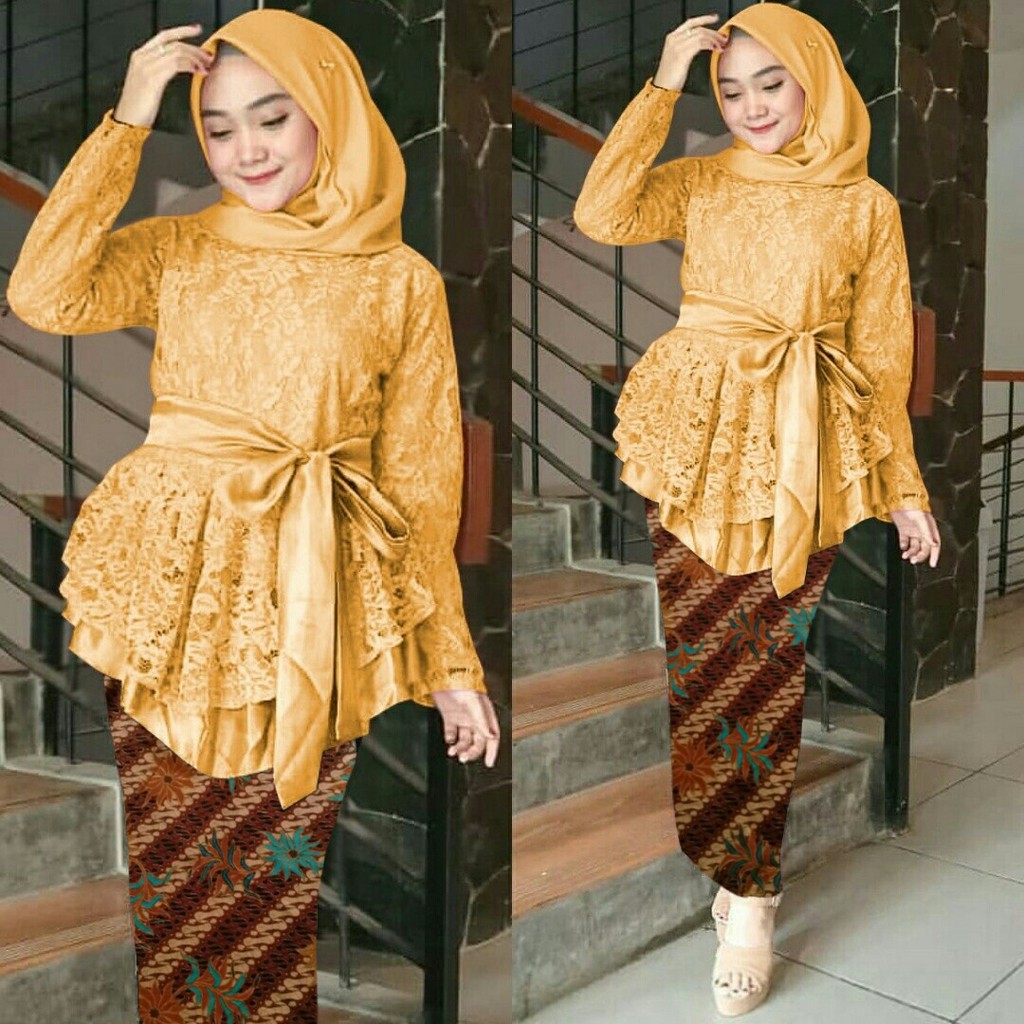 Hcl Setelan Gelan Setelan Kebaya Modern Wanita Baju Kebaya Cewek Trendy Kebaya Kutu Baru Cewek