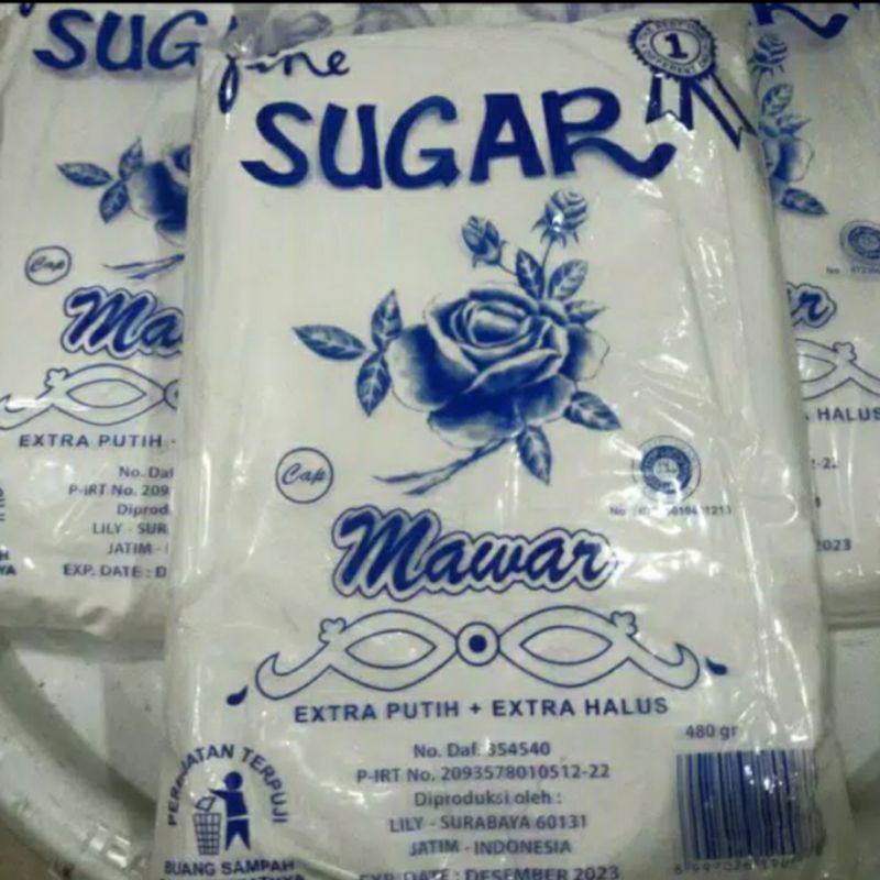 

Gula Halus Fine Sugar Cap Mawar Biru 480.Gram