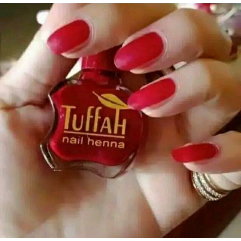 kutek tuffah nail henna original maroon || naura/cetar nail henna