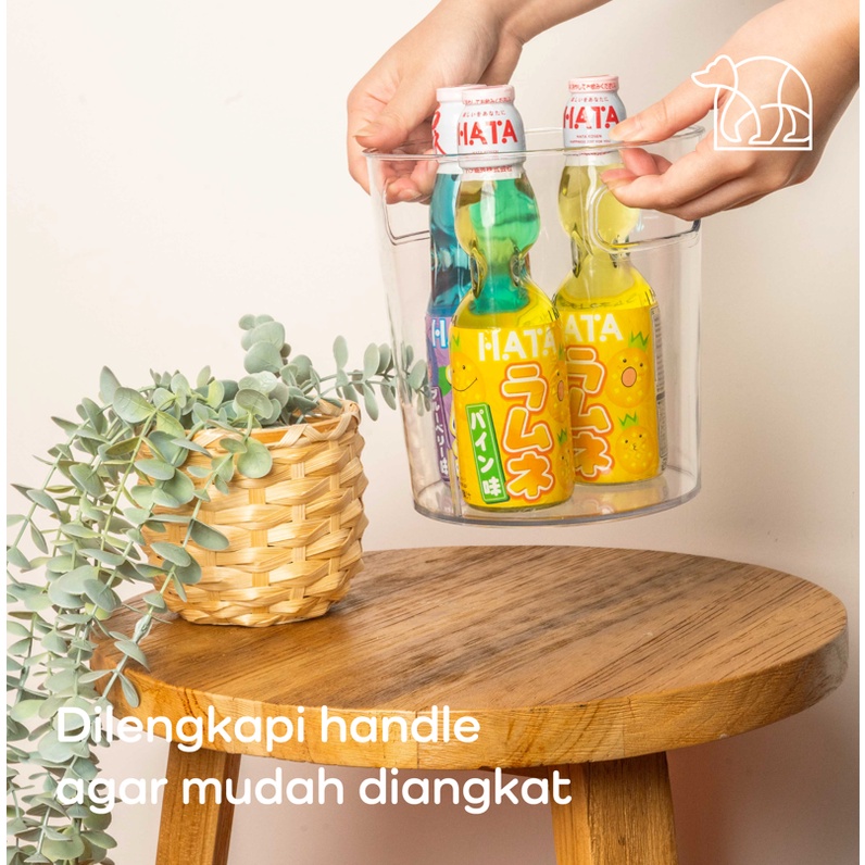 【IKONE】HAKU Tempat Sampah Transparan Minimalis Aestethic Estetik Tempat Sampah Meja Kantor Kamar Mandi Dapur Kamar Bagus Bulat Pembuangan Sampah Tong Sampah Estetik Bening Besar Kecil Multi Fungsi  Tong Sampah Bening Trash Bin Trash Can Vas Bunga Bening