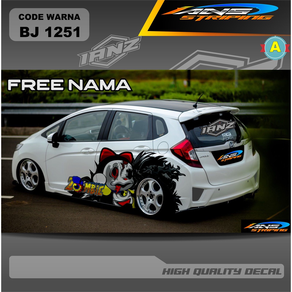 STICKER MOBIL HONDA BRIO JAZZ AYLA AGYA / VARIASI DECAL STIKER MOBIL