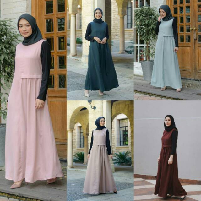 Dalila Dress by Heaven Lights Maxi Dress Long Dress Gamis Lengan Panjang