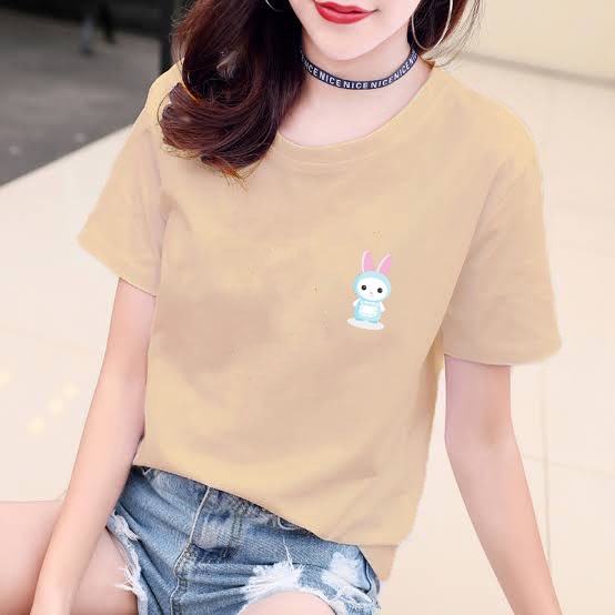 YOURSTYLE1119 - KAOS CUTE BUNNY BAJU KAOS WANITA DISTRO UNISEX OVERSIZE JUMBO KEKINIAN TERLARIS