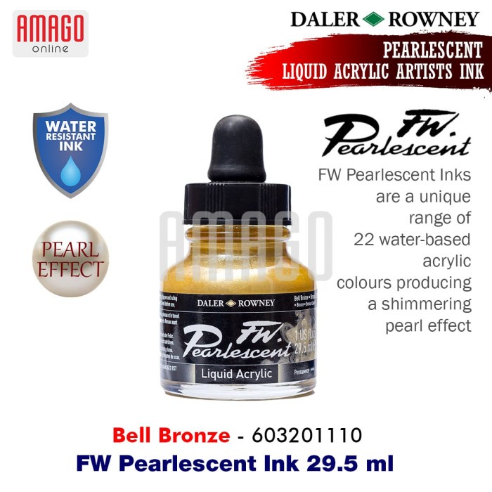 

Kusus Hari Ini Daler-Rowney - Fw Pearlescent Ink 29.5 Ml - Bell Bronze - 603201110 Hot Sale