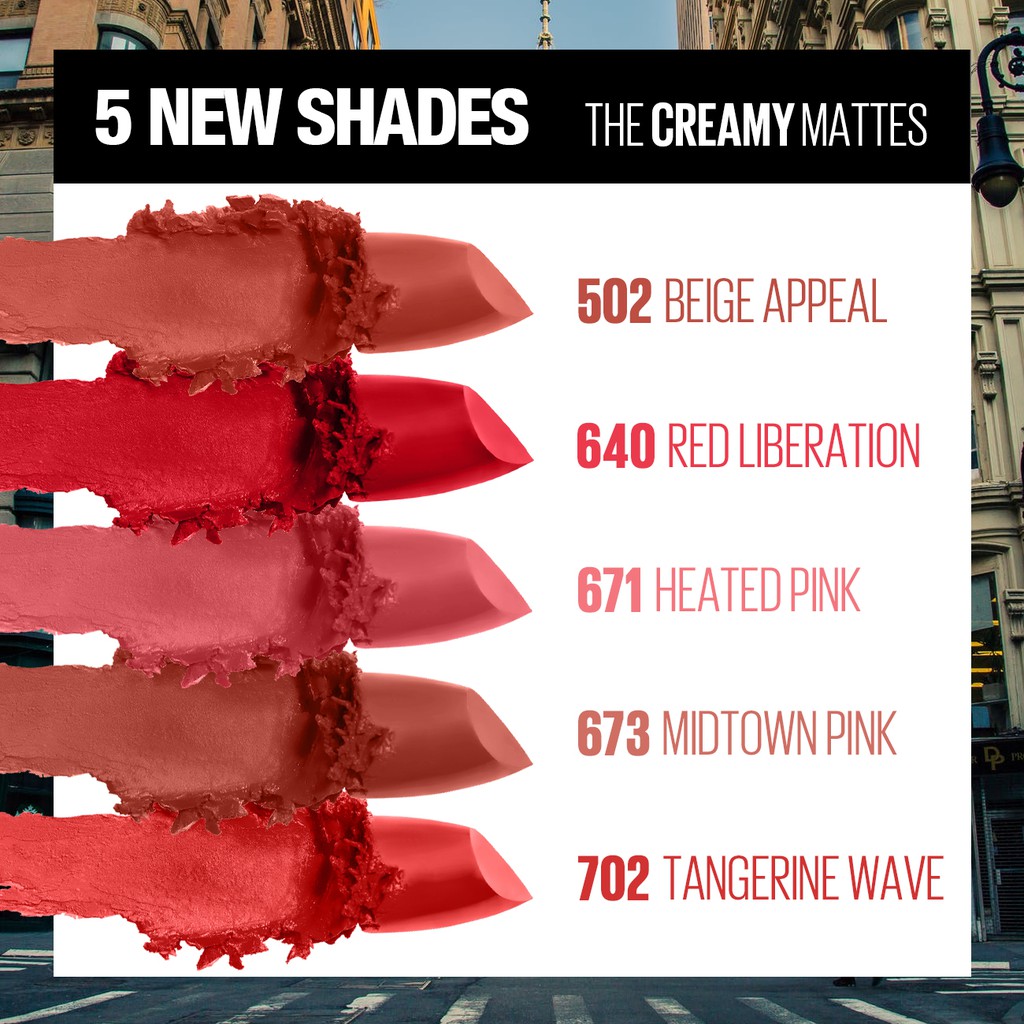 Maybelline Color Sensational The Creamy Mattes - Matte Lipstick Make Up