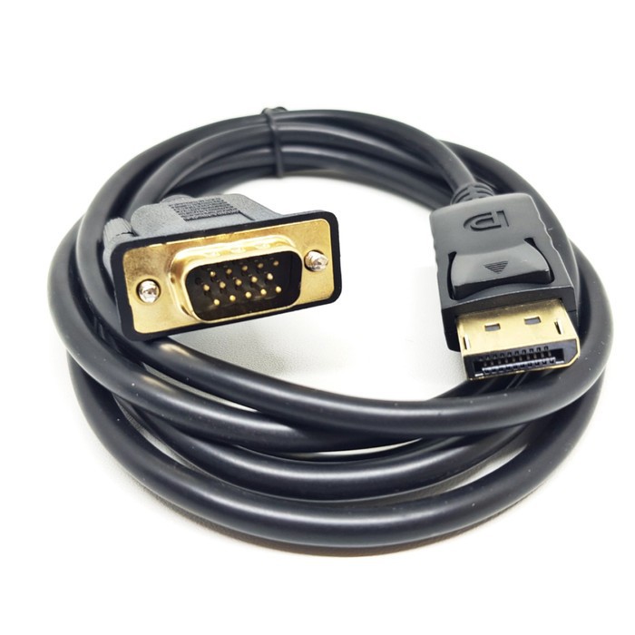 Kabel Display Port To VGA 1.8M - Displayport Male To VGA Male 1.8Meter - vga