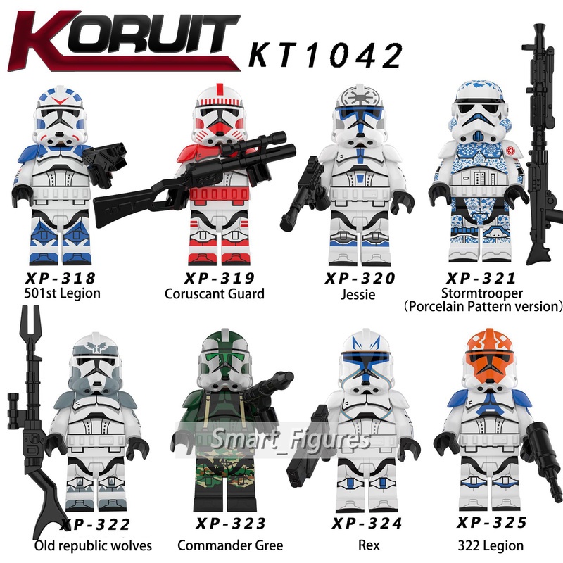 Kt1042 Mainan Action Figure Mini Karakter Star Wars Stormtrooper Coruscant Guard 322 Corps Rex