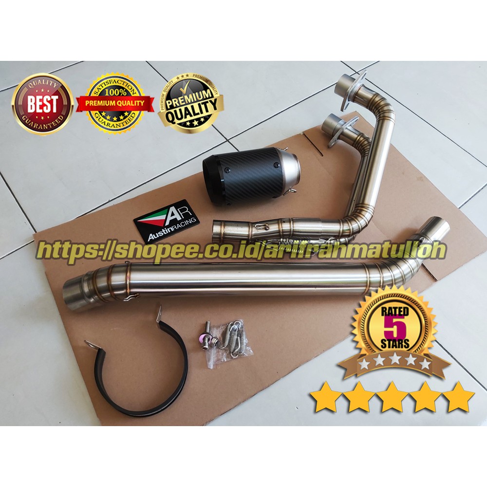 Knalpot Austin Racing Carbon Import Ninja 250 FI Karbu Z250 R25 MT25 CBR250RR Full System 100% PNP
