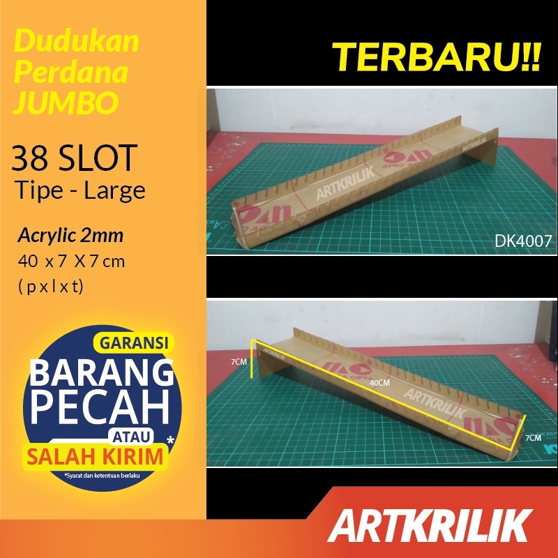 

DUDUKAN KARTU PERDANA AKRILIK JUMBO 38 SLOT