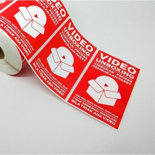 

◄ Stiker Label Video Unboxing Pengiriman 9 x 5,5 cm. 1 roll isi 500 pcs ♫
