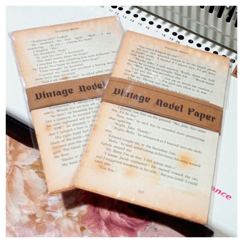 

Vintage Novel Paper untuk Journaling | Kertas untuk hiasan Journaling scrapbook