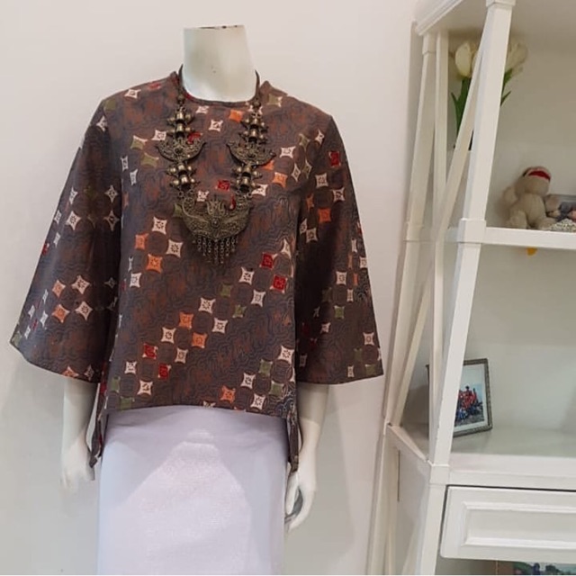 Blouse batik full lapis trikot by edness kayla