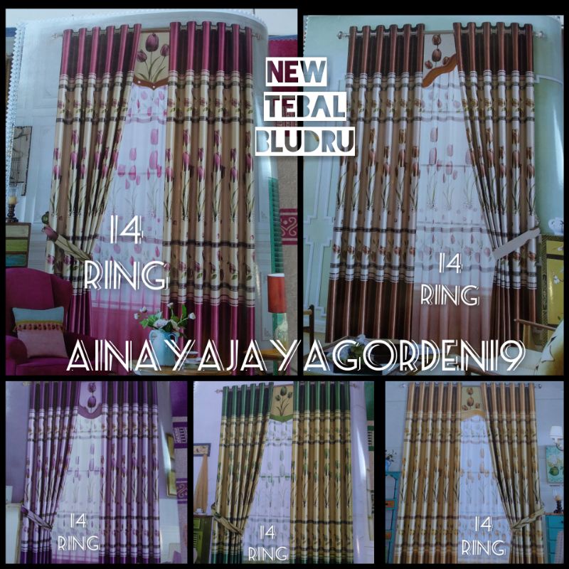 gorden blackout grade A 14 ring dijamin ori import halus tebal gorden jendela minimalis korden tabir