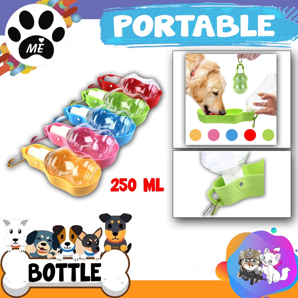 Pet Bottle &quot;PORTABLE TRAVEL 250ML&quot; Botol Minum Hewan